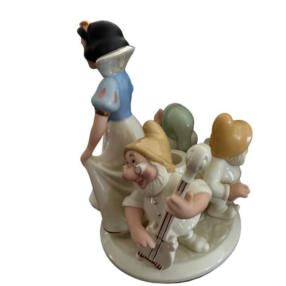 Snow White Seven Dwarfs Candlestick by LENOX - Picture 2 of 5